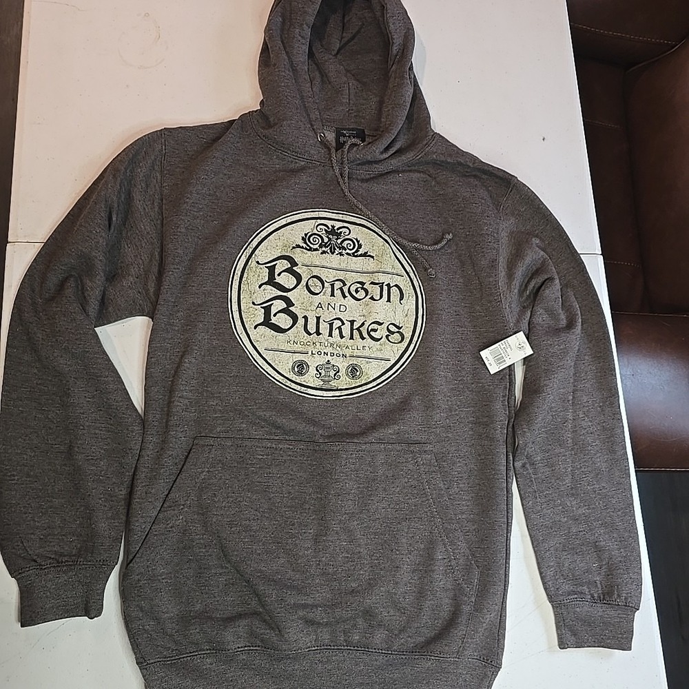 Harry Potter Wizarding World Borgin And‎ Burkes Small S Grey Hoodie Sweatshirt